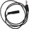 Measuring lead with (crocodile clip) to (4 mm plug, straight), 0.6 m, black, PVC, BU-2031-A-24-0