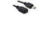 Delock 82667 USB cable USB-Mini-B plug, USB Mini-B socket 1.00 m Black