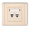 FLEXI Gniazdo telefoniczne 1xRJ11 + komputerowe pojedyncze 1xRJ45 kat.5e 8-stykowe beznarzędziowe beżowy 1FGTK KARLIK