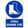 Samoprzylepna tabliczka ostrzegawcza /Stosuj ochronę stóp z podpisem/ IM/008/1/C1/F