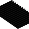 Extruded heatsink, (L x W x H) 100 x 159 x 10 mm, 3.6 to 1.7 K/W, black anodized, 10019009