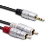 Qoltec Kabel 2x RCA / Mini Jack 3.5mm 1m Czarny