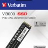 SSD hard drive, 1000 GB, PCIe 3.0/M.2 2280, black, Verbatim 49375