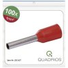 Quadrios 22C427 Ferrule 1mm² Set Red Partially Insulated DIN Colours