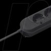 387.170 SMART power strip, 3 sockets, type F - CEE 7/3, black