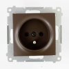 Gniazdo pojedyncze z uziemieniem i przesłonami DGZ1Z.01/46 brązowe Kontakt Simon54