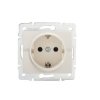 LOGI krem gniazdo 1x1P Schuko 02-1220-103