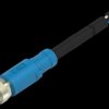 Sensor actuator cable, M8-cable plug, straight to open end, 4 pole, 1.5 m, PVC, black, 3 A, T4061110004-003
