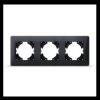 Ramka 3 gang horizontal black graphite VIDEX BINERA