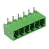 6-Way 3.81mm Horizontal PCB Header Closed Ends Green 10A 300V