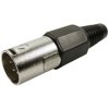 Cliff FC6155 XLR Connector Plug Straight 4-Pin Silver 1 pc