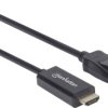 Manhattan DisplayPort / HDMI adapter Złącze DisplayPort, Wtyczka HDMI-A 1.00 m czarny 152662 Kabel DisplayPort
