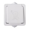 TEKNO IP54 gniazdo 1x2p/Z białe Kanlux 33496