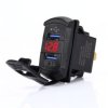Ładowarka USB x2 QC3.0, woltomierz panelowy LED 12-24V czerwony