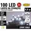 Lampki Bulinex 100led białe zimne 9,90m zewnętzrne z dodatkowym gniazdem sznur