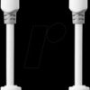 CSBW40015WT20 Coaxial cable, IEC connector <> IEC port, 2.00 m, round, white