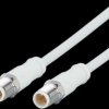 Sensor actuator cable, M12 cable plug, straight, D to M12 cable plug, straight, D, 4 pole, 1 m, mPPE, gray, 4 A, EVF530