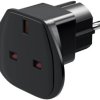 Adapter podróżny UK do UE, czarny