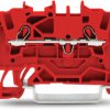 2-wire feed-through terminal, spring-clamp connection, 0.25-2.5 mm², 1 pole, 18 A, 8 kV, red, 2001-1203