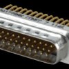 163A17789X D-SUB plug, high density, 44-pin, print, angled