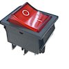 Przełącznik kołyskowy chwilowy KCD4 15A 250V (on)-off czerwony