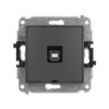 Icon Mechanizm Gniazda Pojedynczego Usb A-B 2.0, Bez Pola Opisowego Grafitowy...