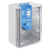 Obudowa ABS standardowa pusta 250x350x150 z ocynkowaną płytą montażową szara IP65 - transparentne drzwi PC EDO777016 EDO