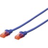 Digitus DK-1617-005/B RJ45 Network cable CAT 6 U/UTP 0.50m Blue Halogen-free