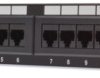 Patch panel, LSA, (W x H x D) 482 x 44 x 109 mm, black, DN-91512U