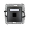 MINI Gniazdo multimedialne pojedyncze bez modułu (standard Keystone) grafitowy 11MGM-1P KARLIK