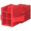 Socket housing, 4 pole, pitch 3.96 mm, straight, red, 1-368589-2