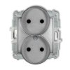 Icon Mechanizm Gniazda Podwójnego Do Ramki Bez Uziemienia 2X2p (Przesłony...