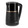 Czajnik 1.7l czarny 360deg; 2200W reg.temp.LUND 7535