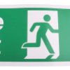 Znak wyjścia, PET, Zielony/biały, Fire Exit, Angielski, Opis: WYJŚCIE POŻAROWE
