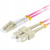 Patchcord światłowodowy MM LC/UPC-SC/UPC duplex 3mm OM4 purple 1m LANBERG