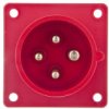 Wtyczka Tablicowa 16A 4P 400V Czerwona Ip44 614-6