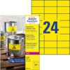 L6131-20 Film labels, water-resistant, 70 x 337 mm, 480 pieces, yellow