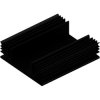 Extruded heatsink, (L x W x H) 75 x 65 x 20 mm, 3.5 to 2 K/W, black anodized, SK 48 75 SA