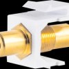 BS08-10065 Keystone RCA female > female, gold plated, white