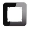 ICON Ramka pojedyncza zaokrąglona - efekt szkła (ramka: czarna, spód: czarny) czarny 12-12-IRSZ-1 KARLIK