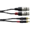 Cordial CFU 3 FC Audio Adapter cable 2x XLR socket to 2x RCA plug 3m Black