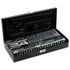 Zestaw kluczy nasadowych, metalowe pudełko, 67 elem. 1/4˝ grzechotka 90 zębów STALCO S011100067