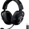 Logitech Gaming PRO X Słuchawki nauszne bezprzewodowa 7.1 Surround czarny regulacja głośności, wyciszenie mikrofonu gami