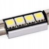 Żarówka LED C5W 39mm 12V 4xLED z radiatorem, biała zimna, moc 1,3W