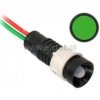 Kontrolka LED 5mm 12VDC + przew. zielona