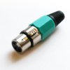Gniazdo XLR na kabel zielone / 1098
