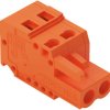 Socket header, 2 pole, pitch 5.08 mm, angled, orange, 231-302/026-000