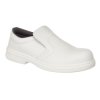 Shoe Slip On White Microfibre Upper Pu S