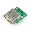 Moduł z gniazdem USB typu A - wlutowane złącza