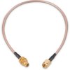 Coaxial cable, SMA plug (straight) to SMA jack (straight), 50 Ω, RG-316/U, grommet black, 152.4 mm, 65503503215305